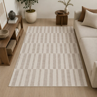 Collection de tapis d'intérieur à rayures hautes et basses, style moderne, contemporain, géométrique et bohème, pour chambre, cuisine ou salon, tapis non pelucheux