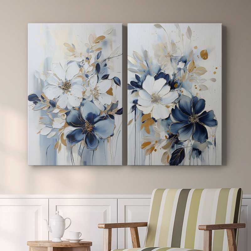 FLORAL Series CCLXXIV-Premium Gallery Wrapped Canvas -Ready to Hang, 18" H x 24" W