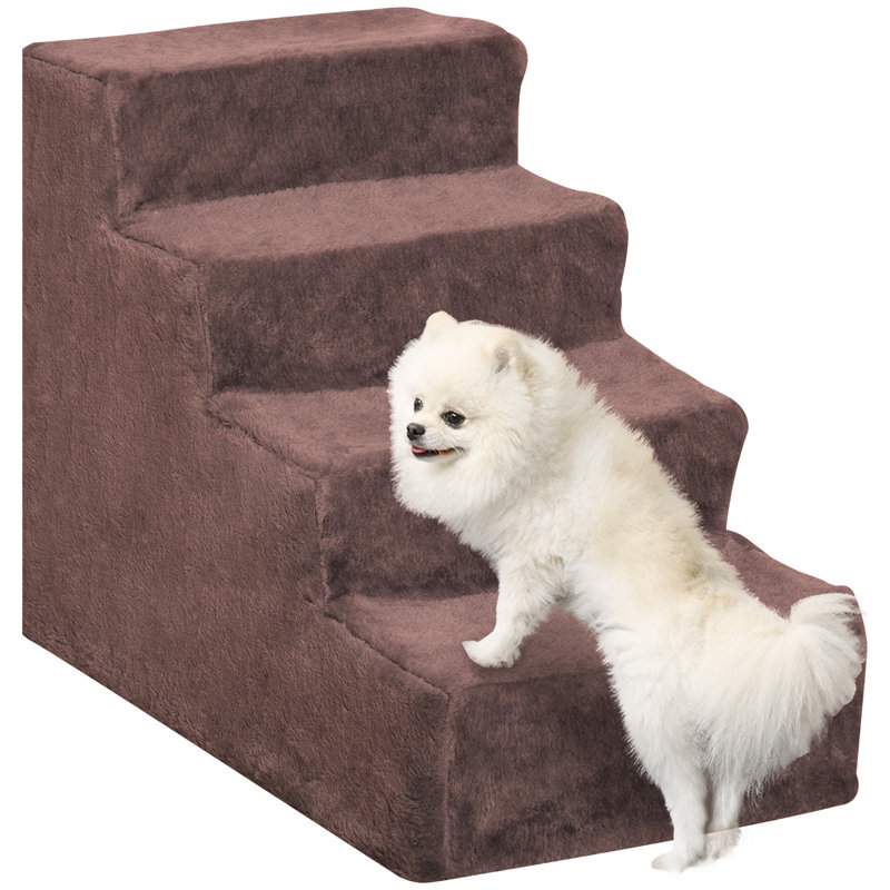 Escalier pour chat 4 marches, chats / chiens, escalade sur lit, brun, Brun
