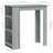 Bar Table Kitchen Pub Bistro Table with Storage Rack Engineered Wood-2136079404