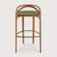 Aleta outdoor bar stool - teak - Beige bouclé-1578201366
