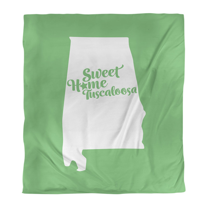 Housse de couette alabama Tuscaloosa, Housse de couette simple TG, Vert