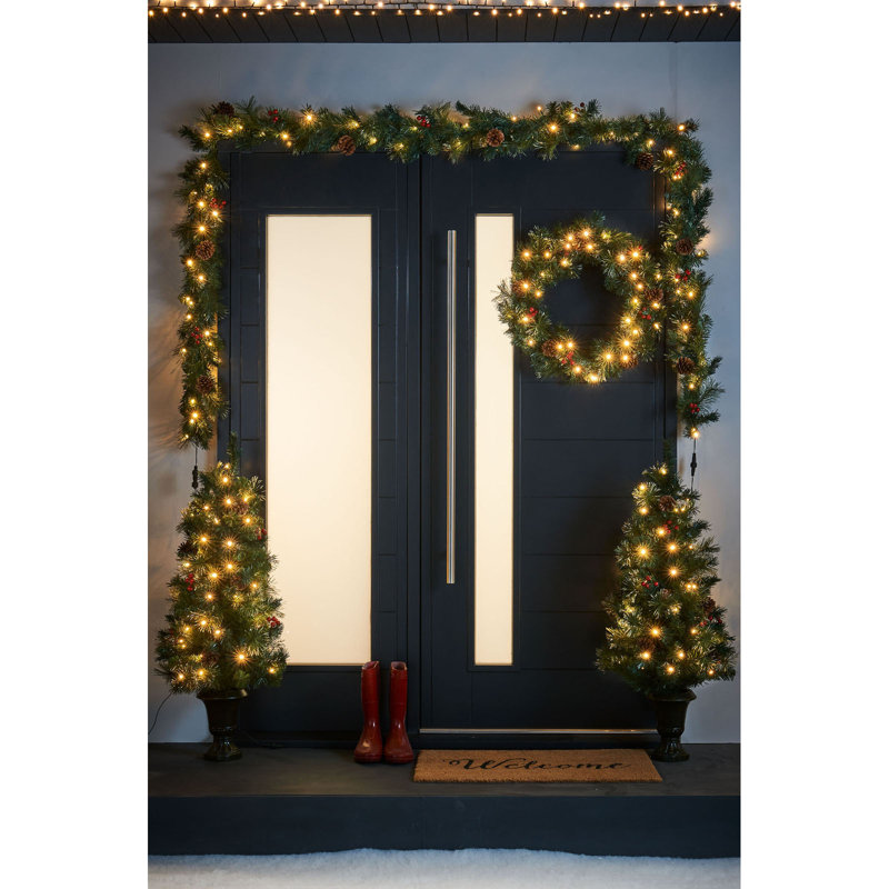 45.72cm Lighted Faux Garland with Lights