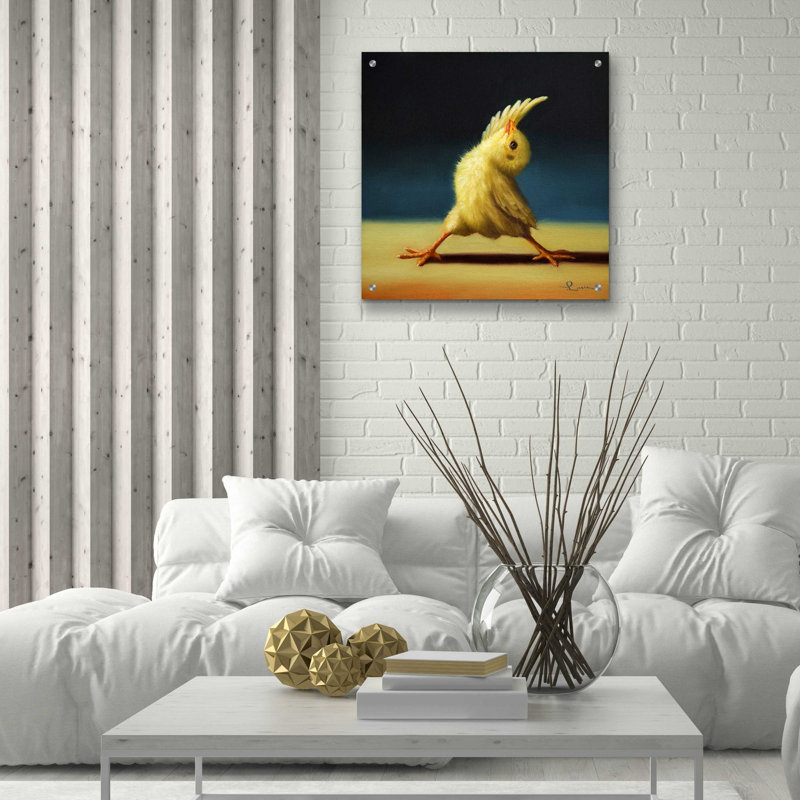 «Yoga Chick Revers Warrior» par Lucia Heffernan, H 24 po x l 24 po x P 0,2 po