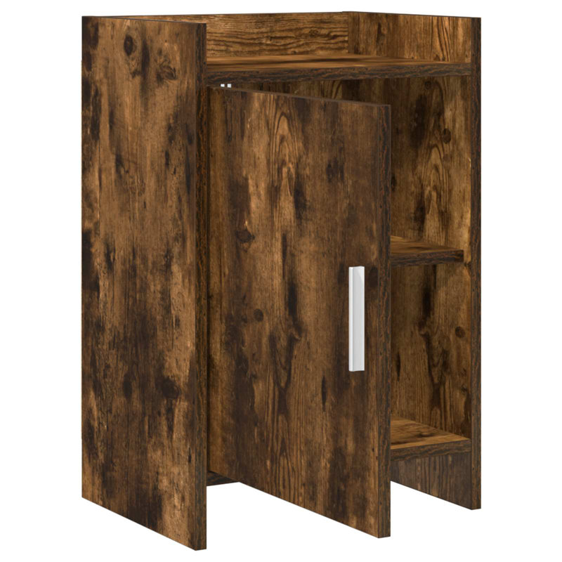 40 cm W Bedside Table, Smoked Oak
