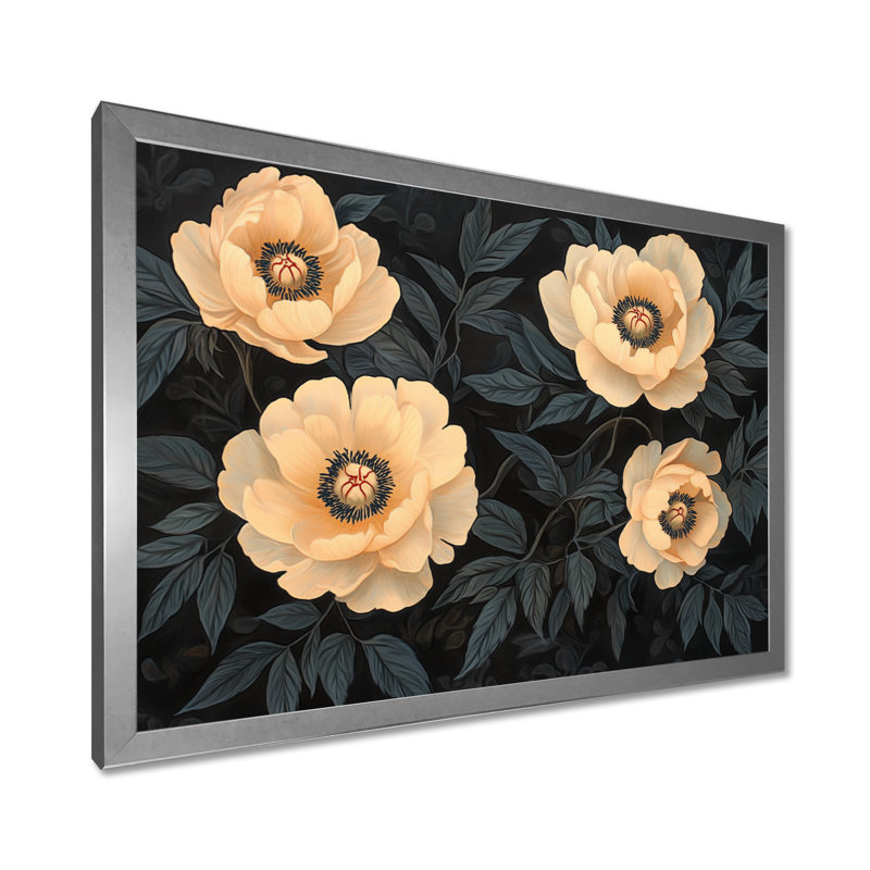 Art mural sur toile Iorwerth, H 30 po x l 40 po, Avec cadre, Argent argent