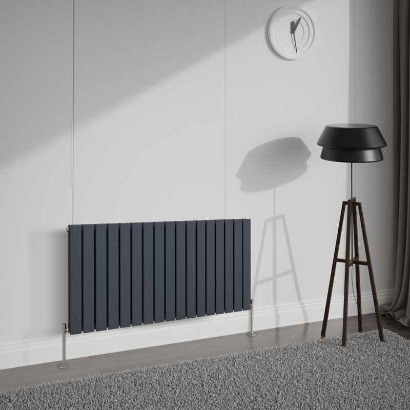 Shonda Horizontal Double Flat Panel Radiator, 60cm H x 115.6cm W, Anthracite
