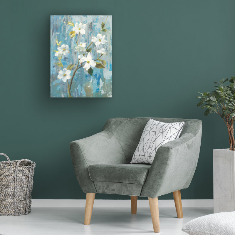Art sur toile «rouleau Danhui Nai Graceful Magnolia I», H 19 po x l 14 po