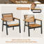 Ensemble de salle à manger moderne 7 pièces avec cadre en bois d'acacia et fer forgé