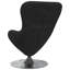 Fauteuil œuf vidaXL en velours noir
