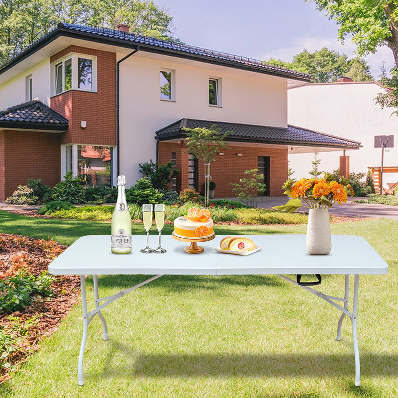 Table pliante 6 pi, table en plastique portable pour le camping, les pique-niques, les fêtes