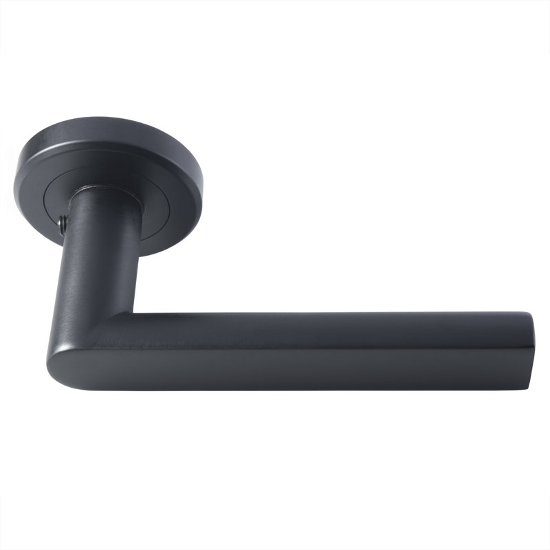 Serozzetta Latch Door Handle, Matt Black