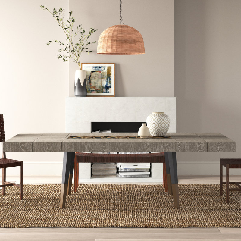 Carmaline Extendable Solid Wood Base Dining Table