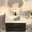 Comptoir de meuble-lavabo en pierre reconstituée 36 po avec lavabo rectangulaire en céramique et dosseret de 4 po