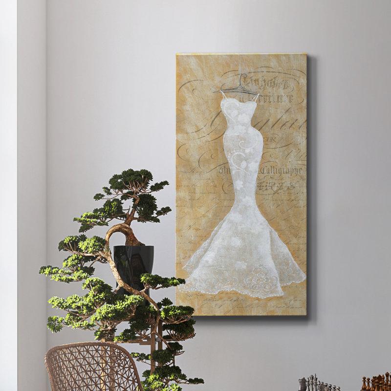 «Silver Wedding IV» - peinture sur toile tendue, H 40 po x l 20 po x P 1,5 po