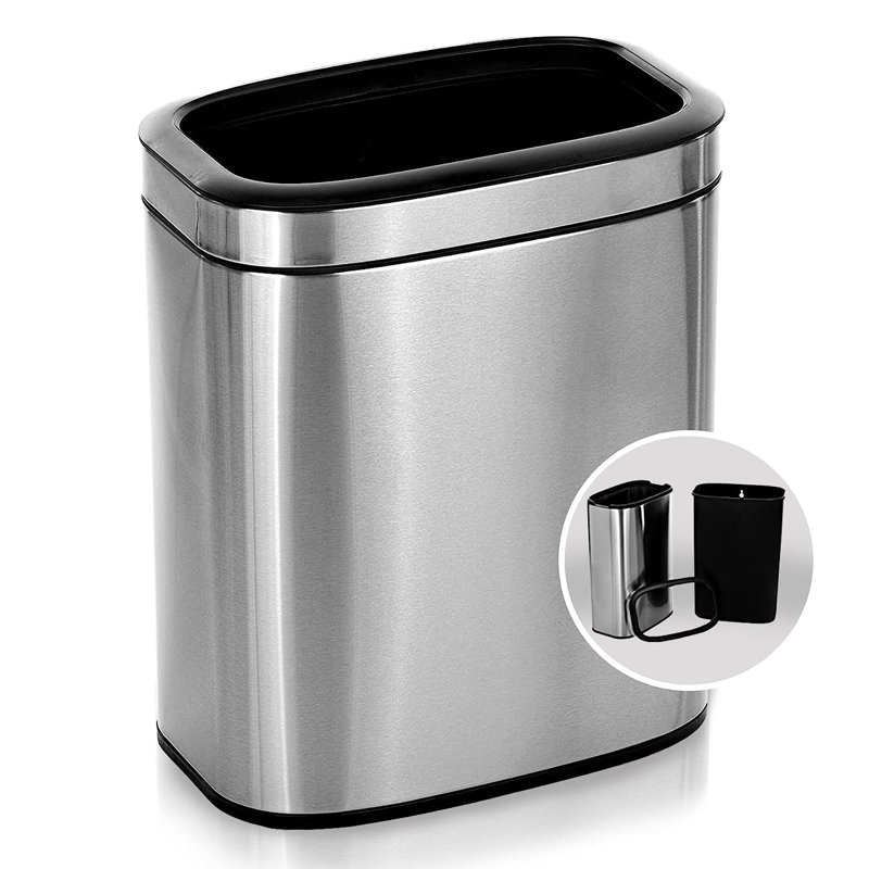 Poubelle d'intérieur en acier inoxydable, 5,3 gallons
