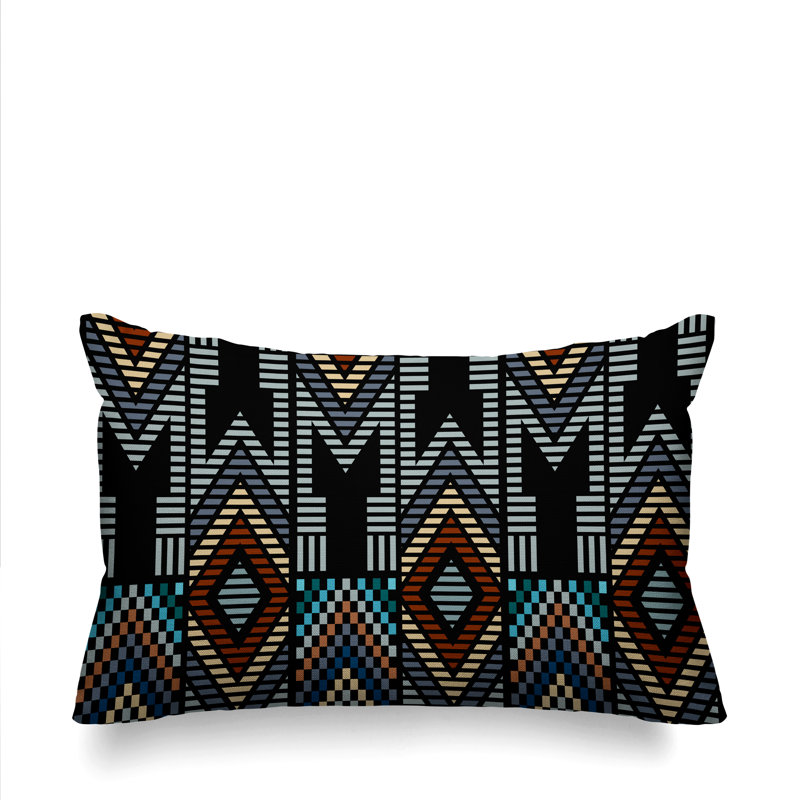Outdoor Rectangular Pillow Cover & Insert, Black
