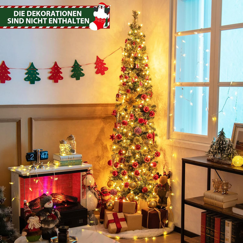 Lighted Artificial Pine Christmas Tree