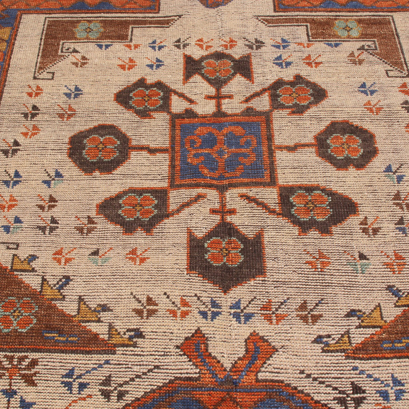 Burano Hand Knotted Wool Geometric Area Rug, Rectangle 10' x 14'
