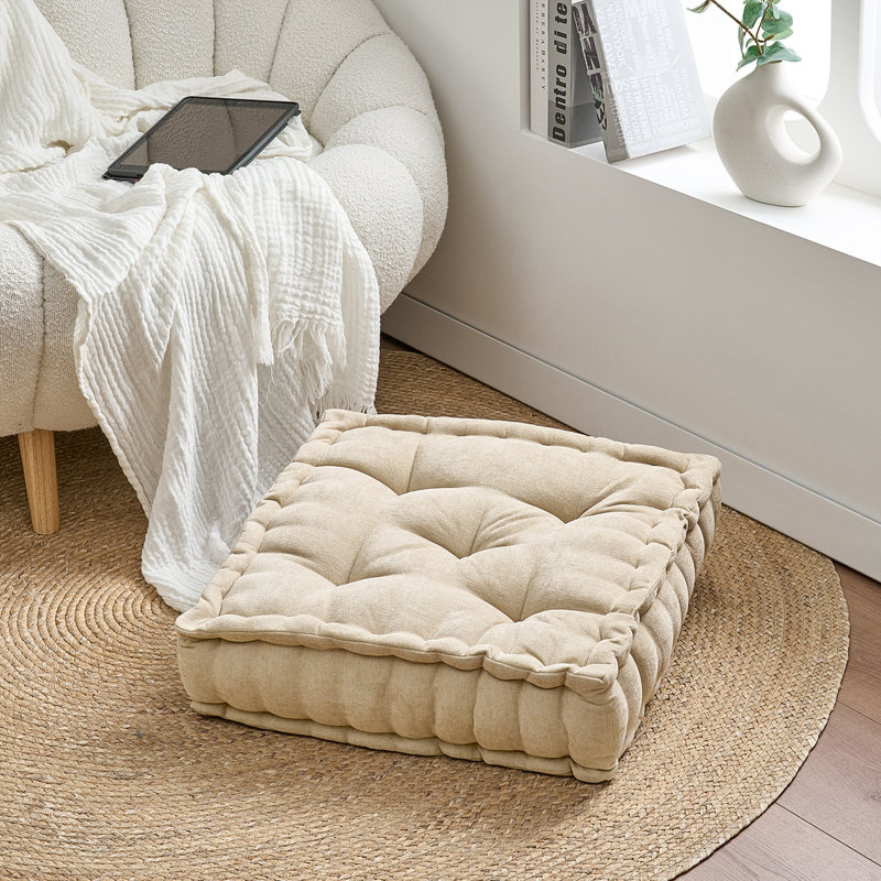 Rainha® - Classic Tufted College Cushion, Taupe
