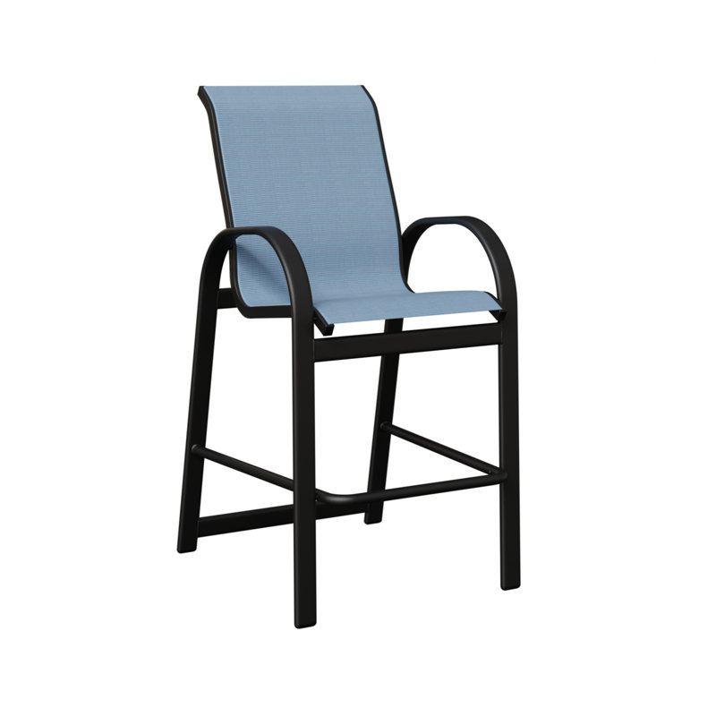 Fauteuil de bar berlinois Berlin Gardens, Dupione près de la piscine, Noir mat