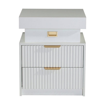 48cm W Manufactured Wood Bedside Table