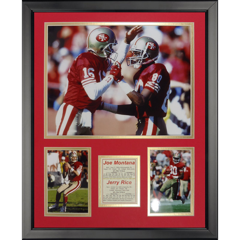 Memorabili encadrée san francisco 49ers-montana-riz NFL