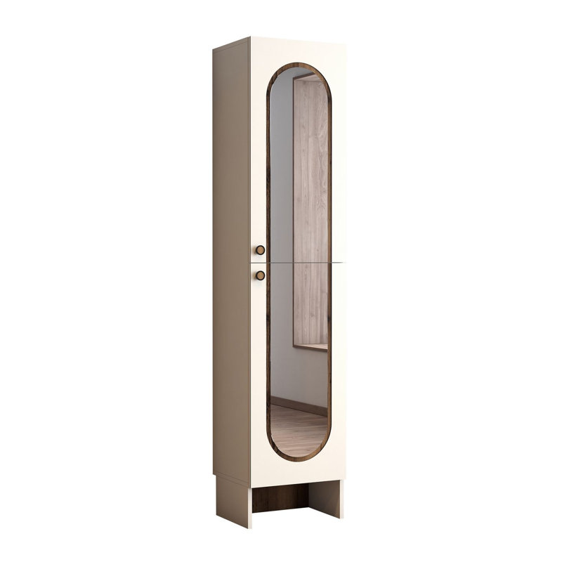 Almendarez Hall Stand, Cream/Walnut