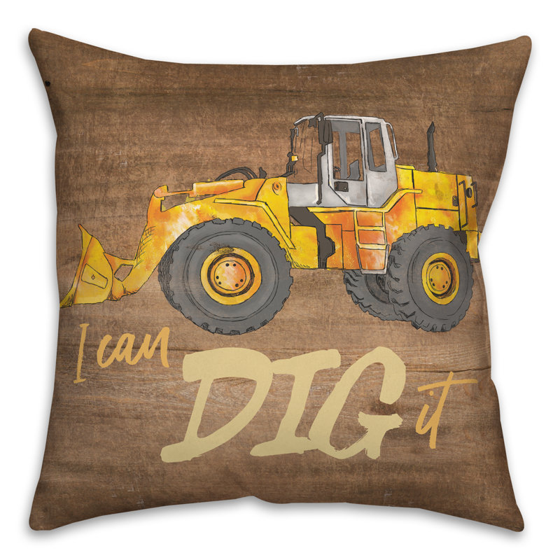  Coussin carré I Can Dig It, 18 po x 18 po