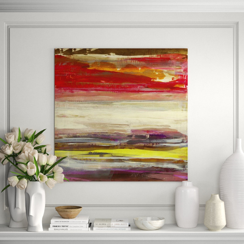 Pomegranate V Painting by Maeve Harris, Hand Embellishment Gold, 40" H x 40" W