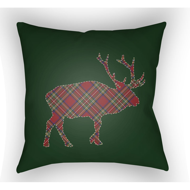 Buffalo Indoor/Outdoor Throw Pillow, 18" H x 18" W x 4" D