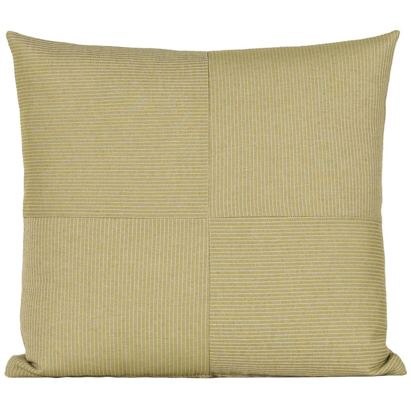 Housse et insert de coussin carré en mélange de coton, Vert