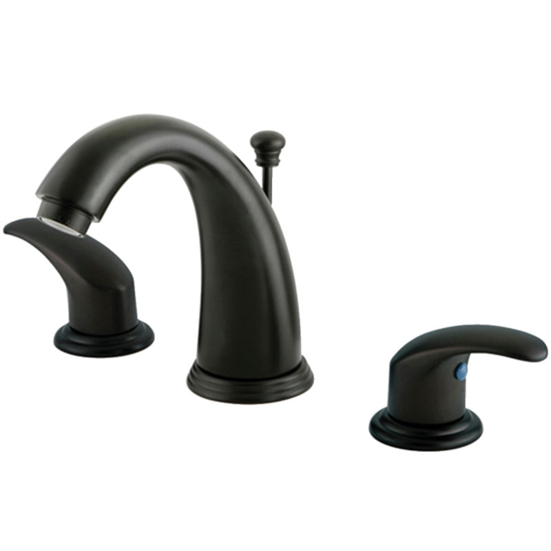 Kingston Brass Legacy Two-Handle 3-Hole Deck Mount Widespread Bathroom Faucet with Retail Pop-Up Drain, Oil Rubbed Bronze