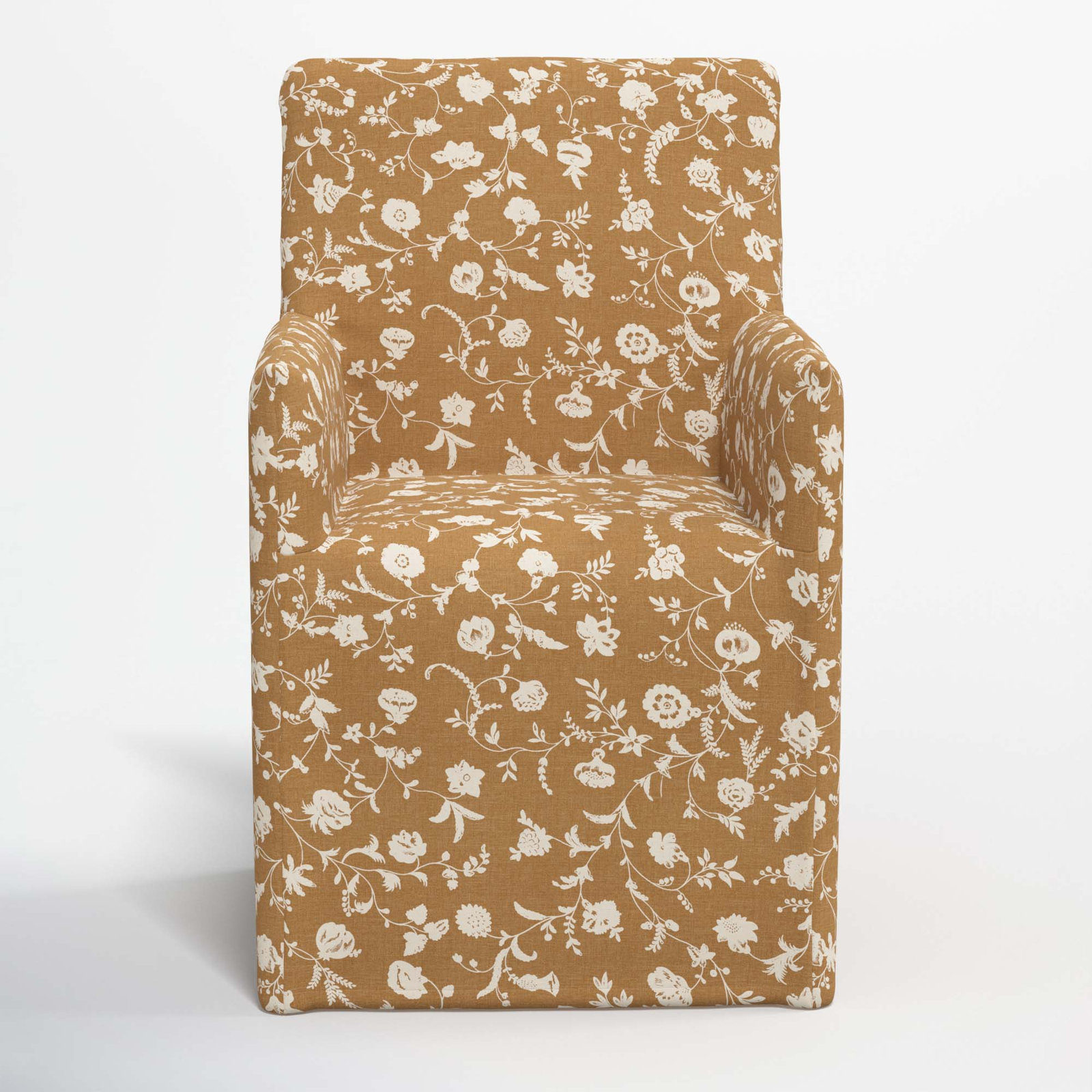 Silvia Dining Armchair, Robina Floral Ochre