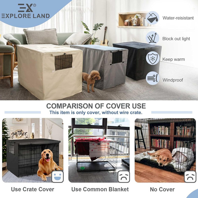 Couvre-caisse pour chien en polyester robuste 42 po Explore Land
