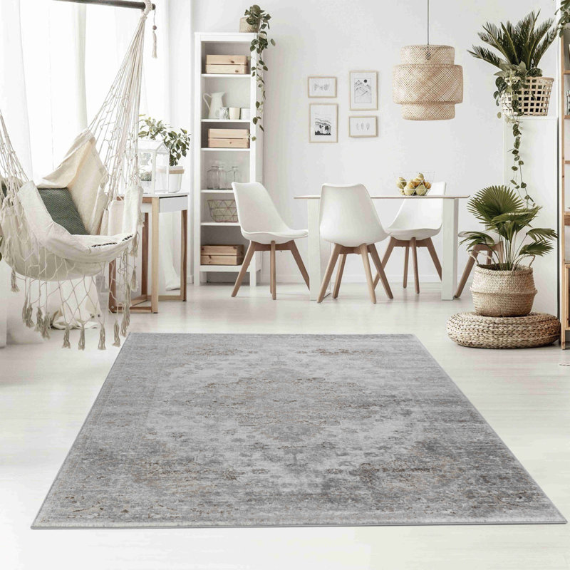 4' X 6' Brown Oriental Area Rug
