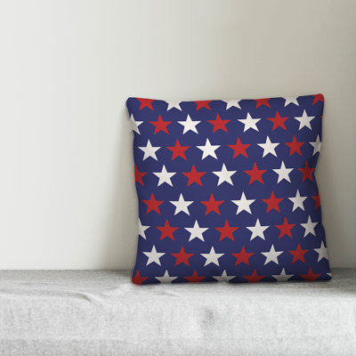  Stars and Stripes Outdoor Square Pillow Cover & Insert