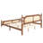 King Size Solid Rubberwood Platform Bed With Natural Rattan Headboard And Footboard, Traditional Turned Post Bed Frame With 10-Leg Heavy Duty Support System, No Box Spring Needed-351767642