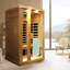Sauna intérieur de luxe à faible champ électromagnétique pour 2 personnes en cèdre rouge à infrarouge lointain