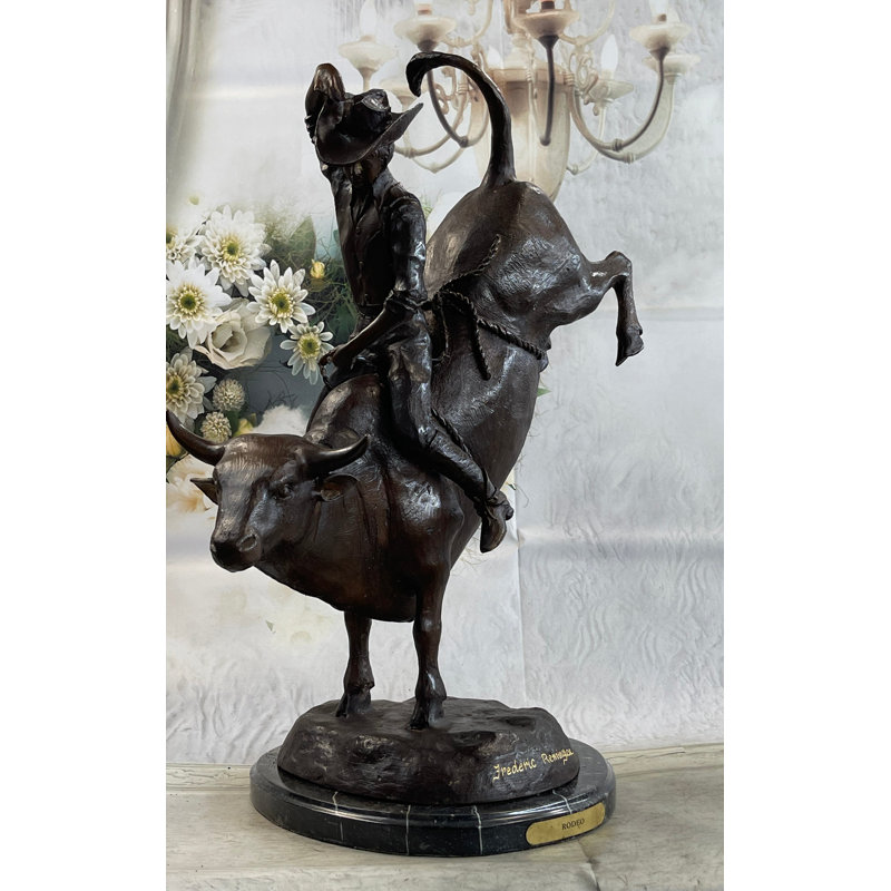 Sculpture Rodeo signée Thomas West Cowboy