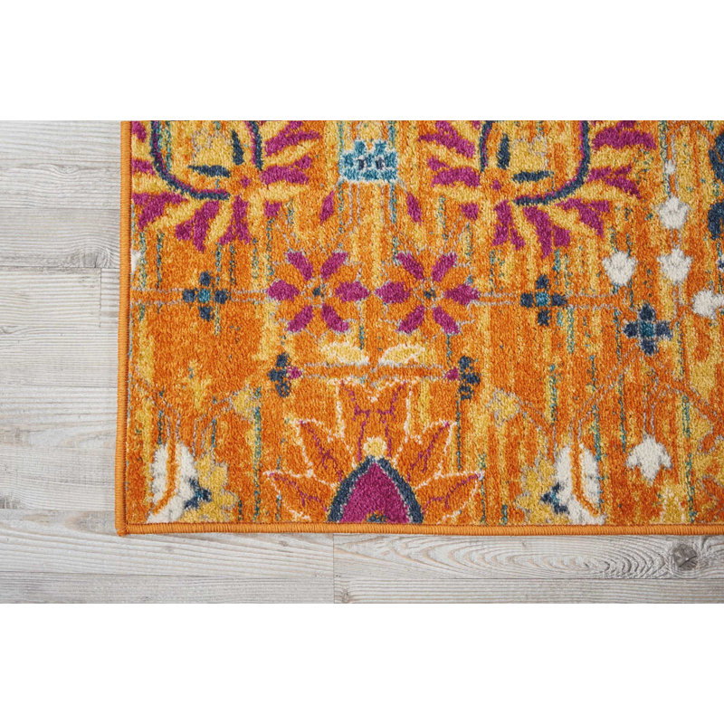 Floral Indoor Rug, Rectangle 8' x 10'