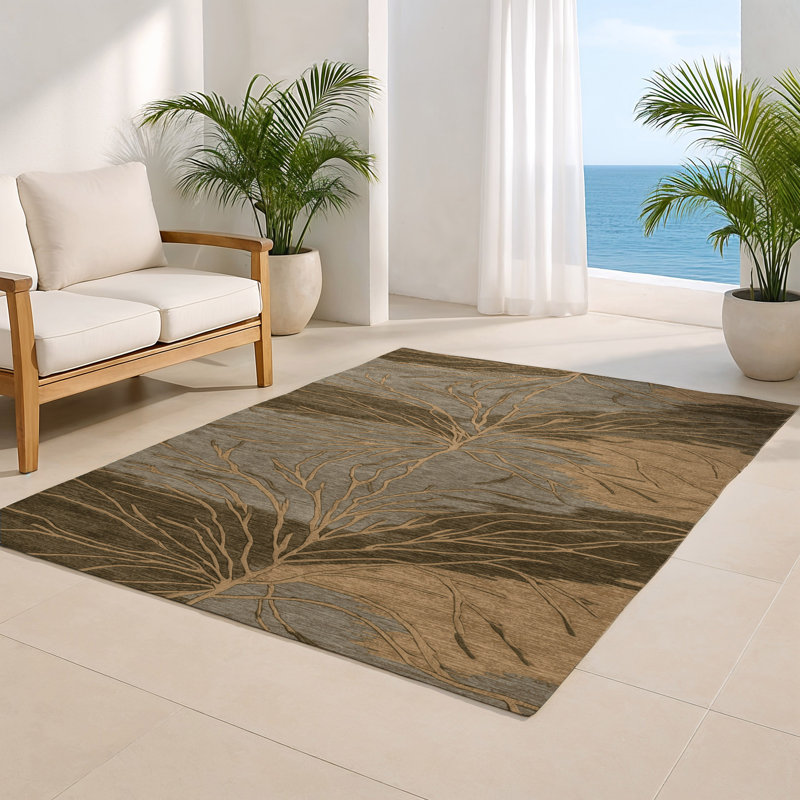Tapis beige d'intérieur et d'extérieur Nature, Rectangulaire 3 pi x 5 pi