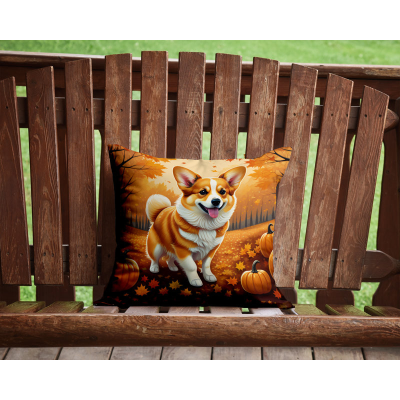 Coussin Corgi, 14 po x 14 po
