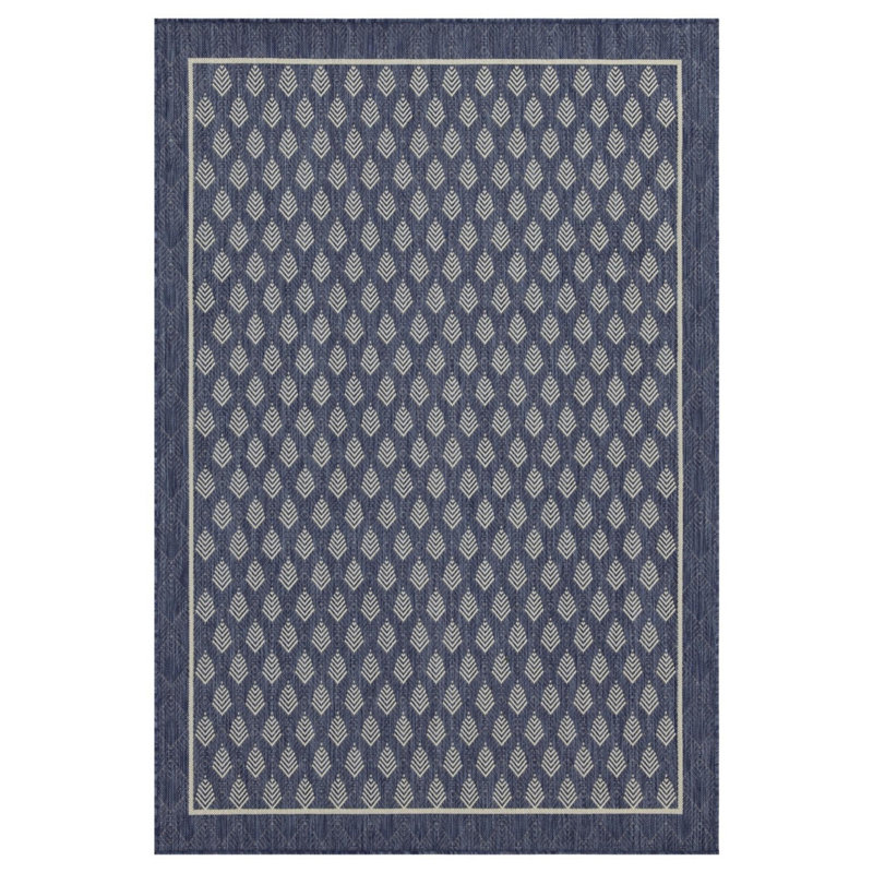Sunshine GC_HAR2007 Blue Indoor/Outdoor Area Rug, Rectangle 7'3" x 5'3"