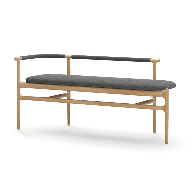 Charlie Upholstered Dining Bench, Natural, Manhattan 804