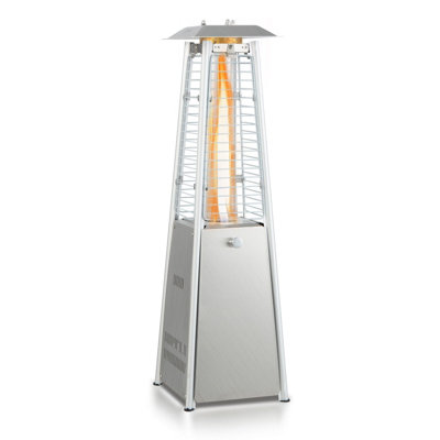 Chauffage de table portatif en acier inoxydable de 9500 BTU pour terrasse avec tube en verre