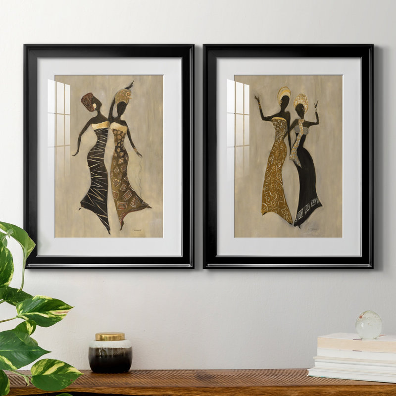 «Celebration I», ensemble de 2 reproductions d'art, H 18,5 po x l 49 po x P 1,5 po, H 31,5 po x l 47 po x P 1,5 po, Blanc