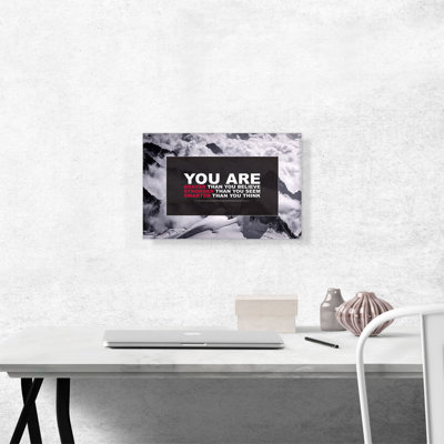 «You Are Braver Stronger Smarter Motivational», reproduction d'art sur toile tendue