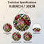 Panneau de vitrail à motif floral H 12 po-1773891503