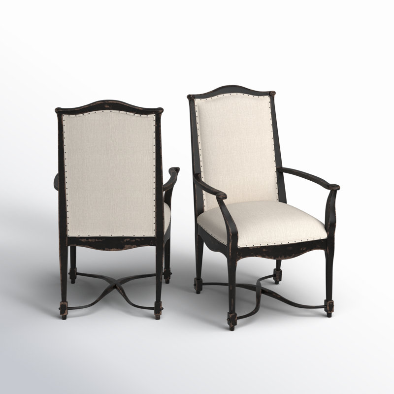 CiaoBella Upholstered Arm Chair, Black